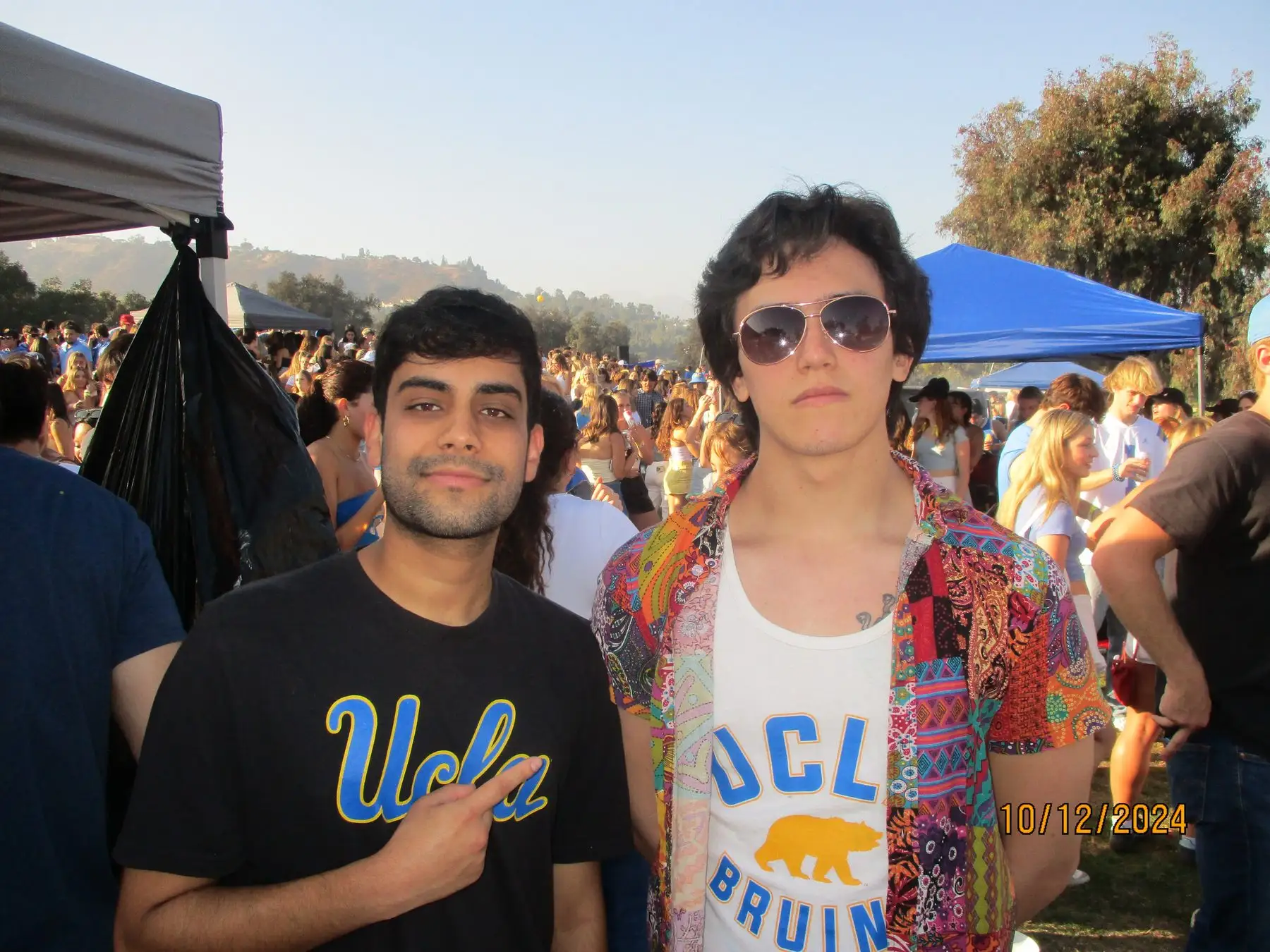 Two brothers at the UCLA gameday tailgate