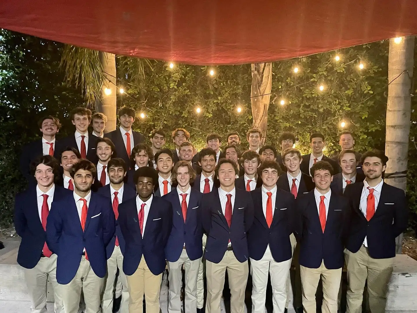 full chapter in blazers and ties