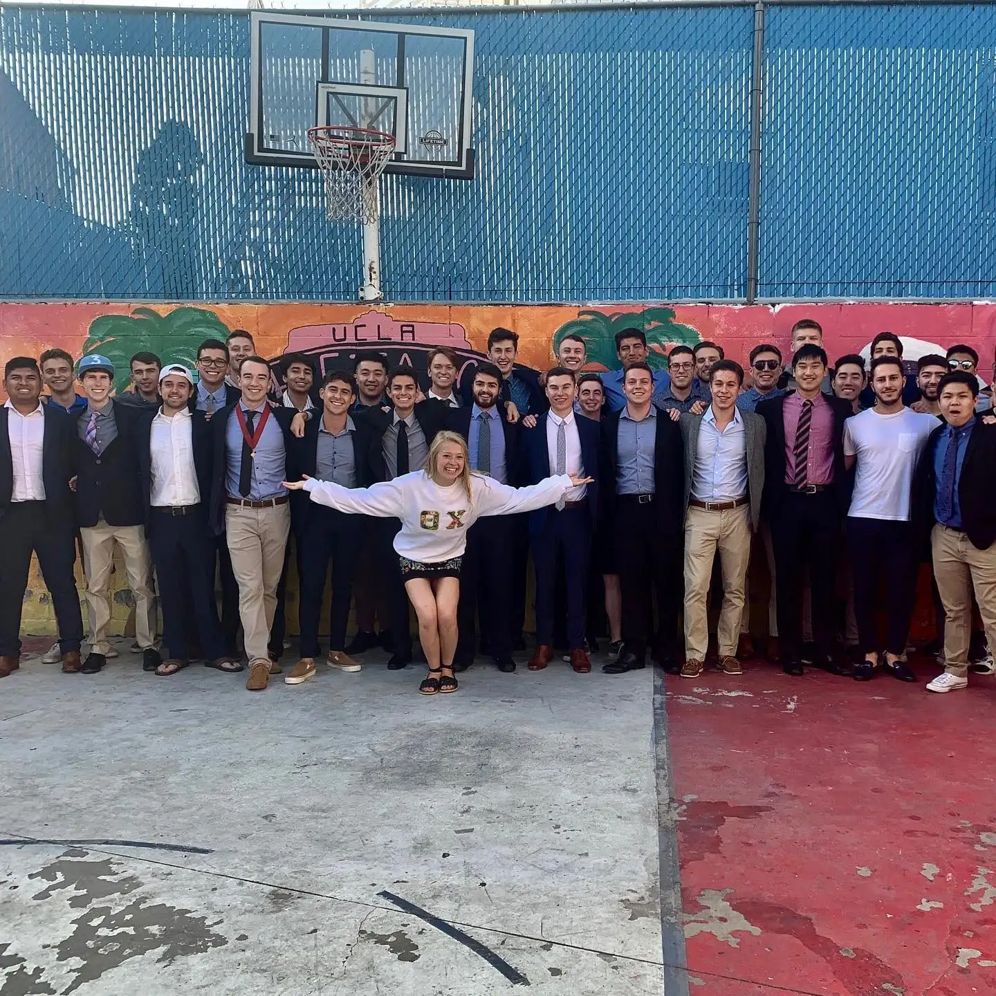full chapter formal on outdoor court